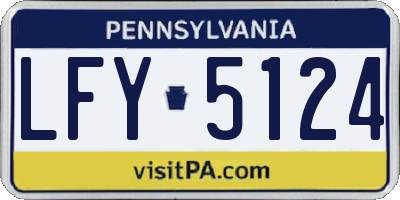 PA license plate LFY5124