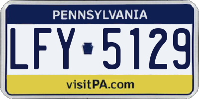 PA license plate LFY5129
