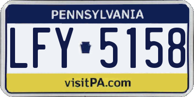 PA license plate LFY5158