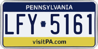 PA license plate LFY5161
