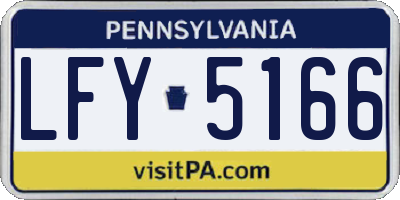 PA license plate LFY5166