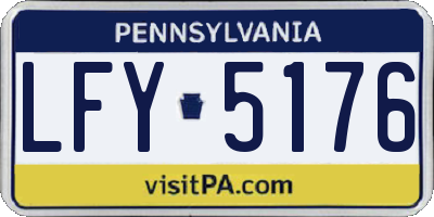 PA license plate LFY5176
