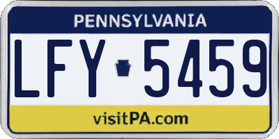 PA license plate LFY5459