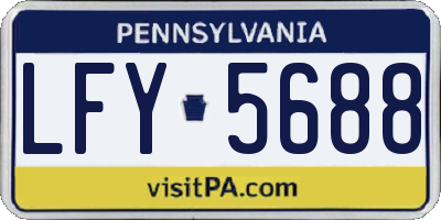 PA license plate LFY5688