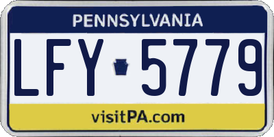 PA license plate LFY5779