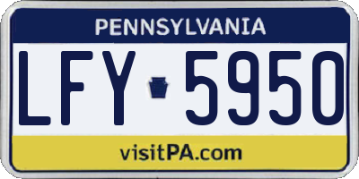 PA license plate LFY5950