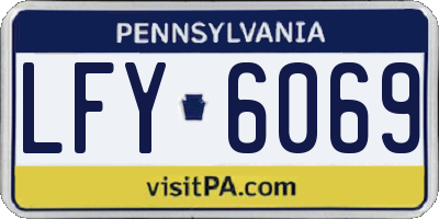 PA license plate LFY6069