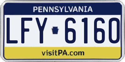 PA license plate LFY6160