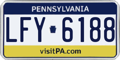 PA license plate LFY6188