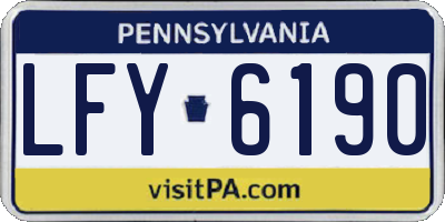 PA license plate LFY6190