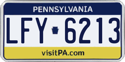 PA license plate LFY6213