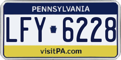 PA license plate LFY6228