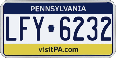 PA license plate LFY6232