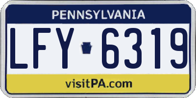 PA license plate LFY6319