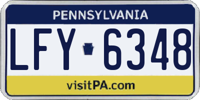 PA license plate LFY6348
