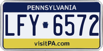 PA license plate LFY6572