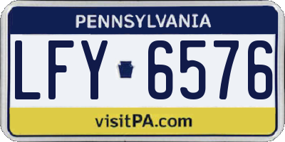 PA license plate LFY6576