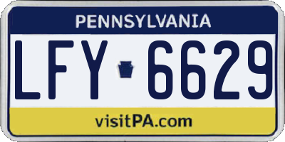 PA license plate LFY6629