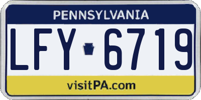 PA license plate LFY6719