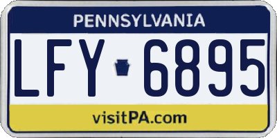PA license plate LFY6895