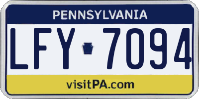 PA license plate LFY7094