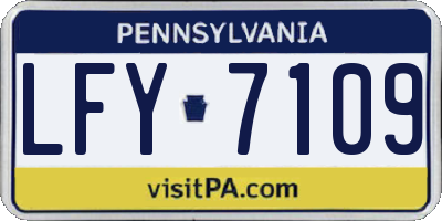 PA license plate LFY7109