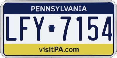 PA license plate LFY7154