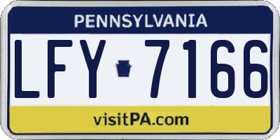 PA license plate LFY7166