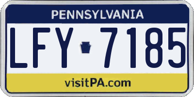 PA license plate LFY7185
