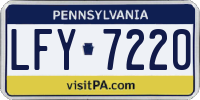 PA license plate LFY7220