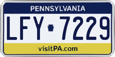 PA license plate LFY7229