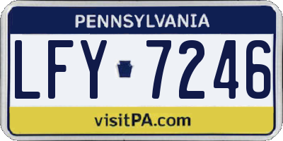 PA license plate LFY7246