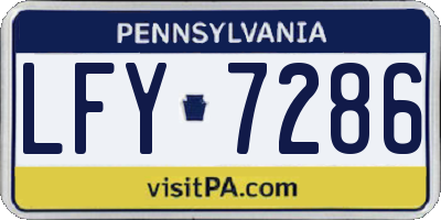 PA license plate LFY7286
