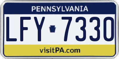 PA license plate LFY7330
