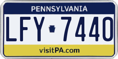 PA license plate LFY7440