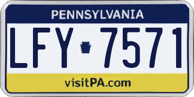 PA license plate LFY7571