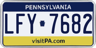 PA license plate LFY7682