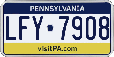 PA license plate LFY7908