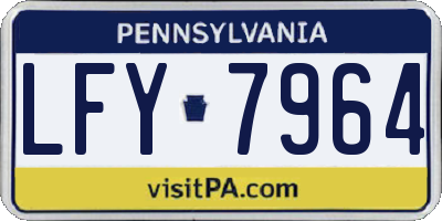 PA license plate LFY7964
