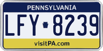 PA license plate LFY8239