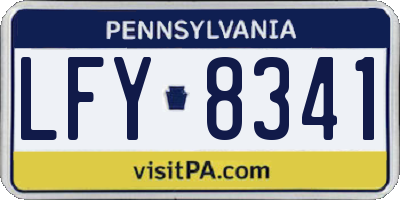 PA license plate LFY8341