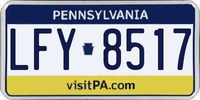 PA license plate LFY8517