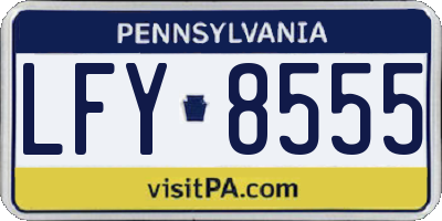 PA license plate LFY8555