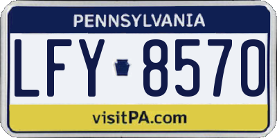 PA license plate LFY8570