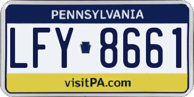 PA license plate LFY8661