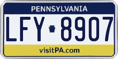 PA license plate LFY8907