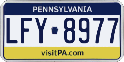 PA license plate LFY8977