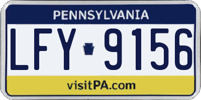 PA license plate LFY9156
