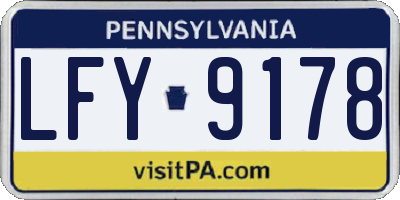 PA license plate LFY9178