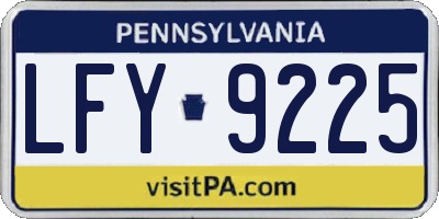 PA license plate LFY9225